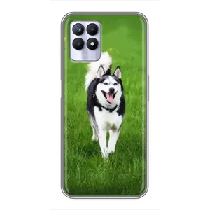 Чохол з Хаскі Realme 8 Pro - (AlphaPrint) (Радісний Хаскі)