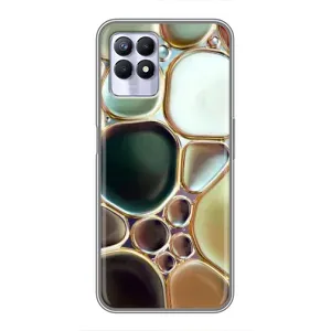 Мраморный чехол на Realme 8 Pro (VPrint) (Радужный Мрамор)