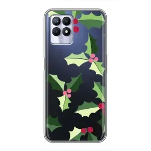 Зимні Чохли для RealMe 8 Pro - прозорий фон (Різдвяний фон)