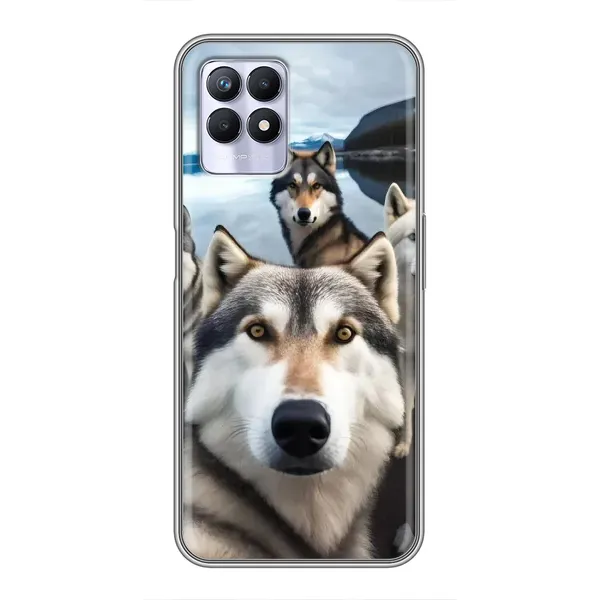 Чехол с принтом «Селфи ХАски» для Realme 8 Pro Чехол с принтом «Селфи ХАски» для Realme 8 Pro