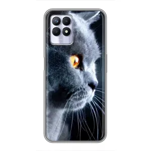 Чехлы с Котиками для Realme 8 Pro (VPrint) (Серый Кот)