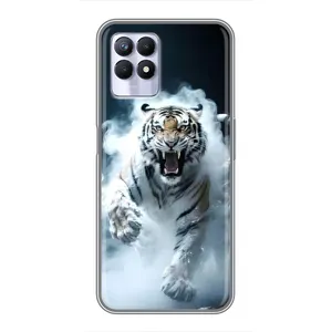 Чехол с принтом «Белый тигр в дыму» для Realme 8 Pro