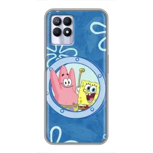 Чохол Губка Боб для RealMe 8 Pro (В ілюмінаторі)