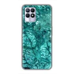 Мраморный чехол на Realme 8 Pro (VPrint) (Зеленый мрамор)