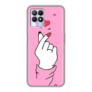 Чехол с принтом для Realme 8 Pro (AlphaPrint - Знак сердечка)