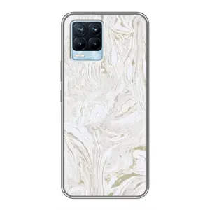 Мраморний чехол на Realme 8 (VPrint) (Білий мрамор)