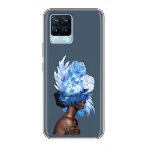 Чехлы (ART) Цветы на Realme 8 (VPrint) (Квіти на голові)