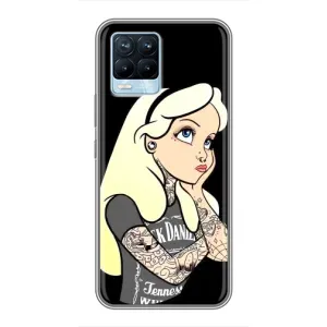 Чохол з друком для Realme 8 - (Мода) (AlphaPrint) (Дівчина в тату)