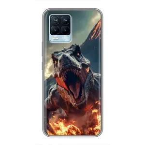 Чохол з картинкою 'Хижаки' для Realme 8 (Вогняний динозавр)