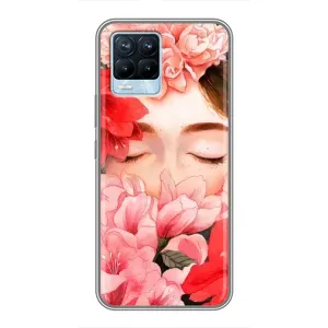 Чехлы (ART) Цветы на Realme 8 (VPrint) (Очі в квітах)