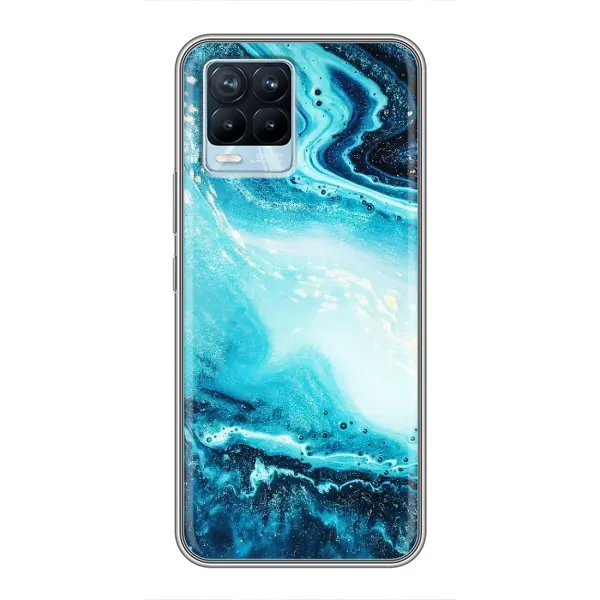 Чохол з принтом «Блакитний мрамор» для Realme 8