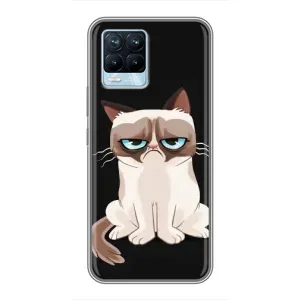 Чохол з принтом «Сумний кіт» для Realme 8