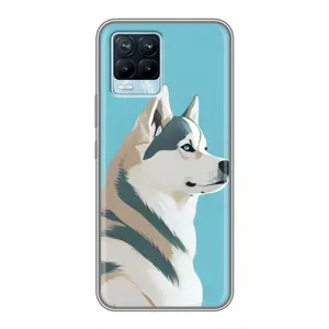 Чохол з Хаскі Realme 8 - (AlphaPrint) (Хаскі арт)