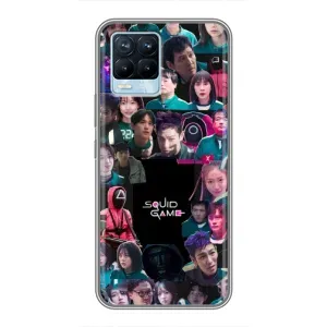 Чохол Гра в кальмара для Realme 8 (Колаж Гра кальмара)