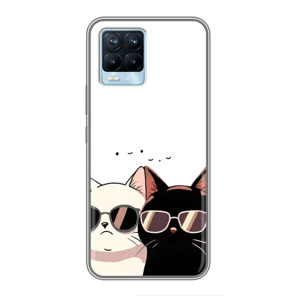 Чохол з принтом «Коти в окулярах» для Realme 8