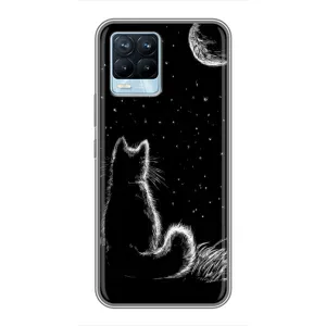 Чехол с принтом для Realme 8 (AlphaPrint) Модные коты