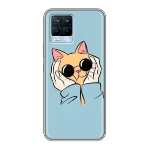 Чохол на Рілмі 8 з Котиками (VPrint) (Котик в окулярах)