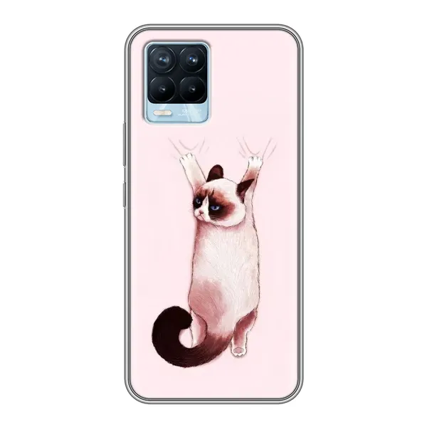 Чохол з принтом «Котик падає» для Realme 8
