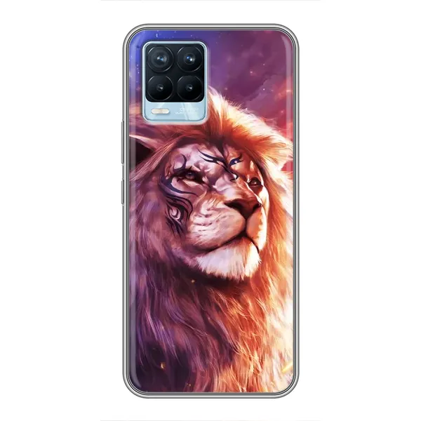 Чохол з принтом «Красочний Лев» для Realme 8