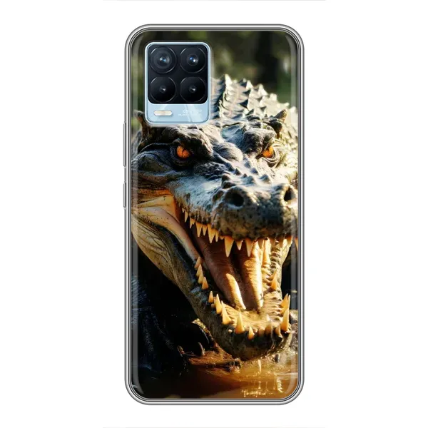 Чохол з принтом «Небезпечний крокодил» для Realme 8