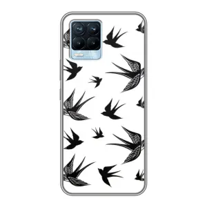 Чохол з пташками на Realme 8 (VPrint) (Ластівки)