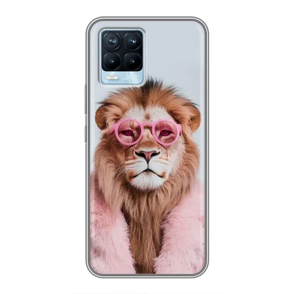 Чохол з принтом «Лев в окулярах» для Realme 8