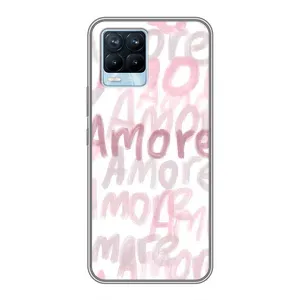 Чохол з розовим принтом для Realme 8 (Аморе любов)