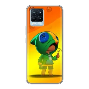 Чехол для Realme 8 Бравл Старс (VPrint) (Мальчик Леон)