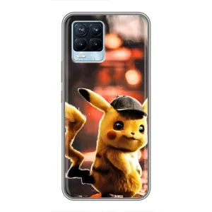 Чехол с Пикачу на Realme 8 (Милый Пикачу)