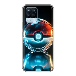 Чехол с Пикачу на Realme 8 (Мяч Пикачу)