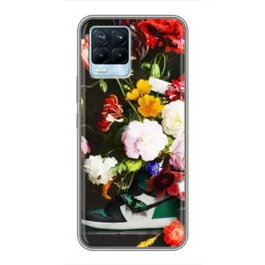 Бренднові Чохли для Realme 8 - (PREMIUMPrint) (Nike цветы)