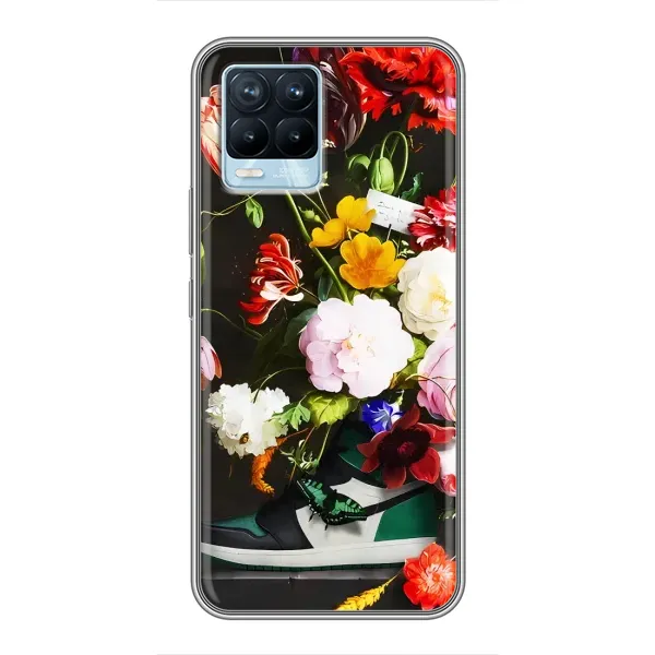 Чохол з принтом «Nike цветы» для Realme 8