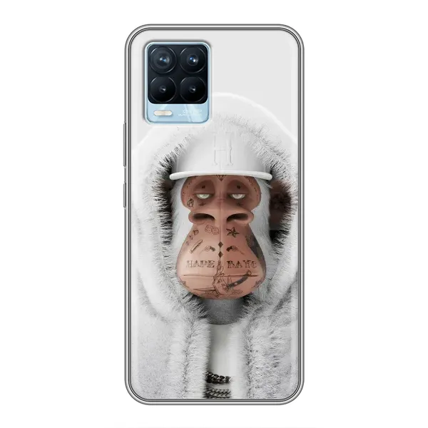 Чехол с принтом «обезьяна NFT в тату» для Realme 8