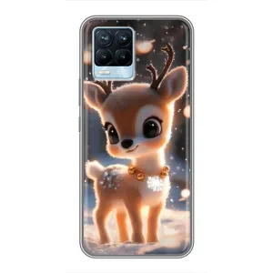 Яскравий чохол для Realme 8 з Зимові Оленята (Оленятко)