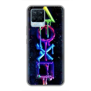 Чехлы с тематикой Киберспорт для Realme 8 (VPrint) (Pleystation лого)