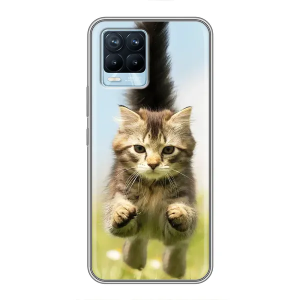 Чохол з принтом «Прижок кота» для Realme 8
