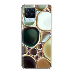 Мраморний чехол на Realme 8 (VPrint) (Радужний Мрамор)