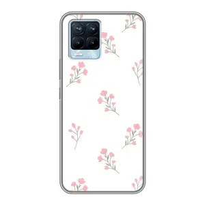 Чохол з розовим принтом для Realme 8 (Рожеві квіти)