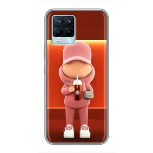 Крутые Чехлы Луи Виттон для Realme 8 (AlphaPrint) (С Кофе)