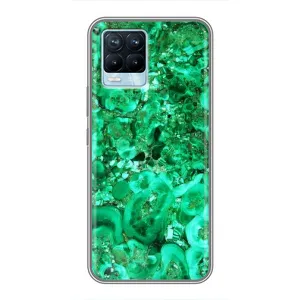 Мраморний чехол на Realme 8 (VPrint) (Салатовий Мрамор)