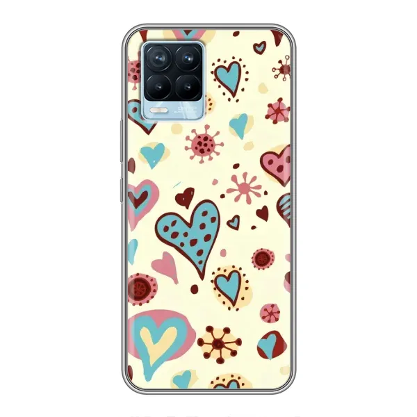 Чохол з принтом «Сердечки» для Realme 8