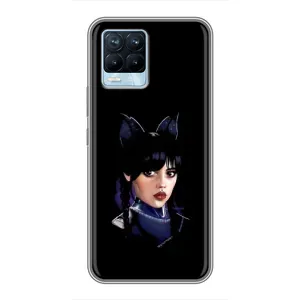 Чохли Венсдей на Realme 8 Уенсдей (AlphaPrint) (серйозна Венздей)