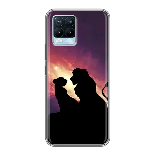 Чехол с принтом «Силуэт Симба и Налу» для Realme 8 Чехол с принтом «Силуэт Симба и Налу» для Realme 8