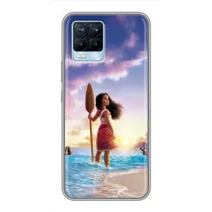 Чохол з мультфільмом Ваяна Realme 8 (Моана з веслом)