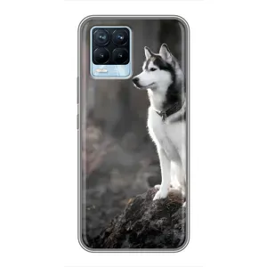 Чохол з Хаскі Realme 8 - (AlphaPrint) (Вірний собака)