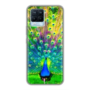 Чохол з пташками на Realme 8 (VPrint) (Яскравий Павлин)