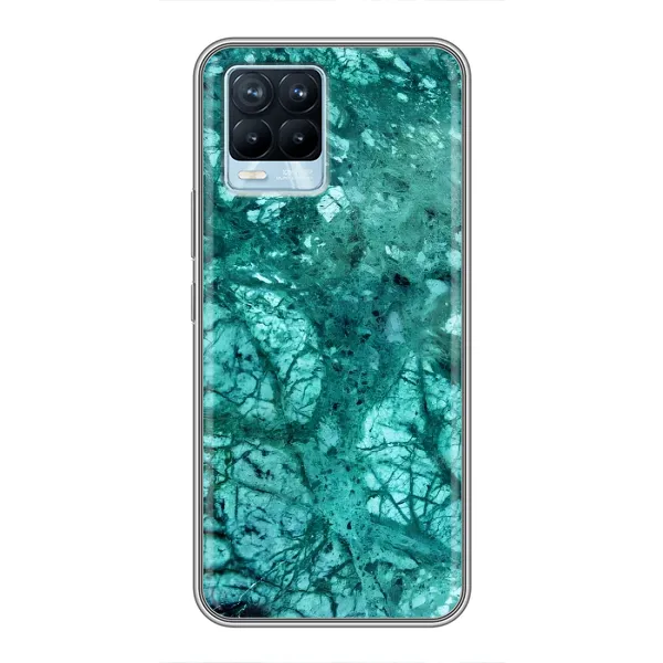 Чохол з принтом «Зелений мрамор» для Realme 8