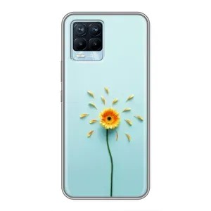 Чохли з квітами для Realme 8 (VPrint) (Жовта квітка)