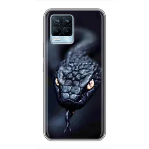 Чохол з картинкою 'Хижаки' для Realme 8 (Чорна змія)