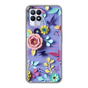 Чехлы с Цветами для Realme 8i (VPrint) (Цветочный дизайн)
